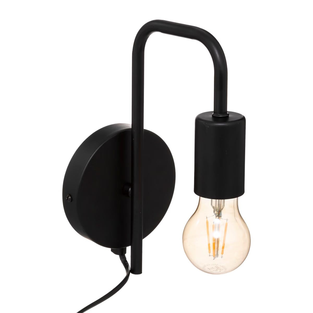 Applique art déco en métal noir H25
