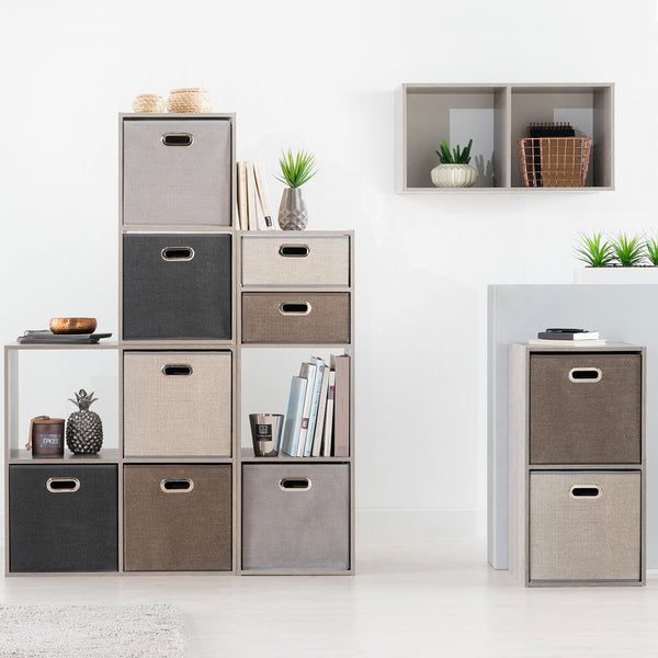 Étagère 4 cases effet chêne naturel L67,5 x H67,5 cm