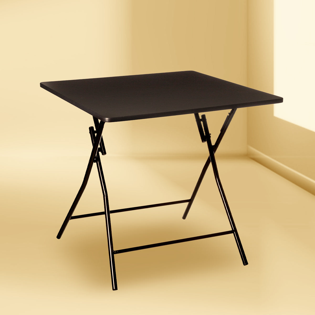 Table pliante 4 places 80 x 80 cm noir