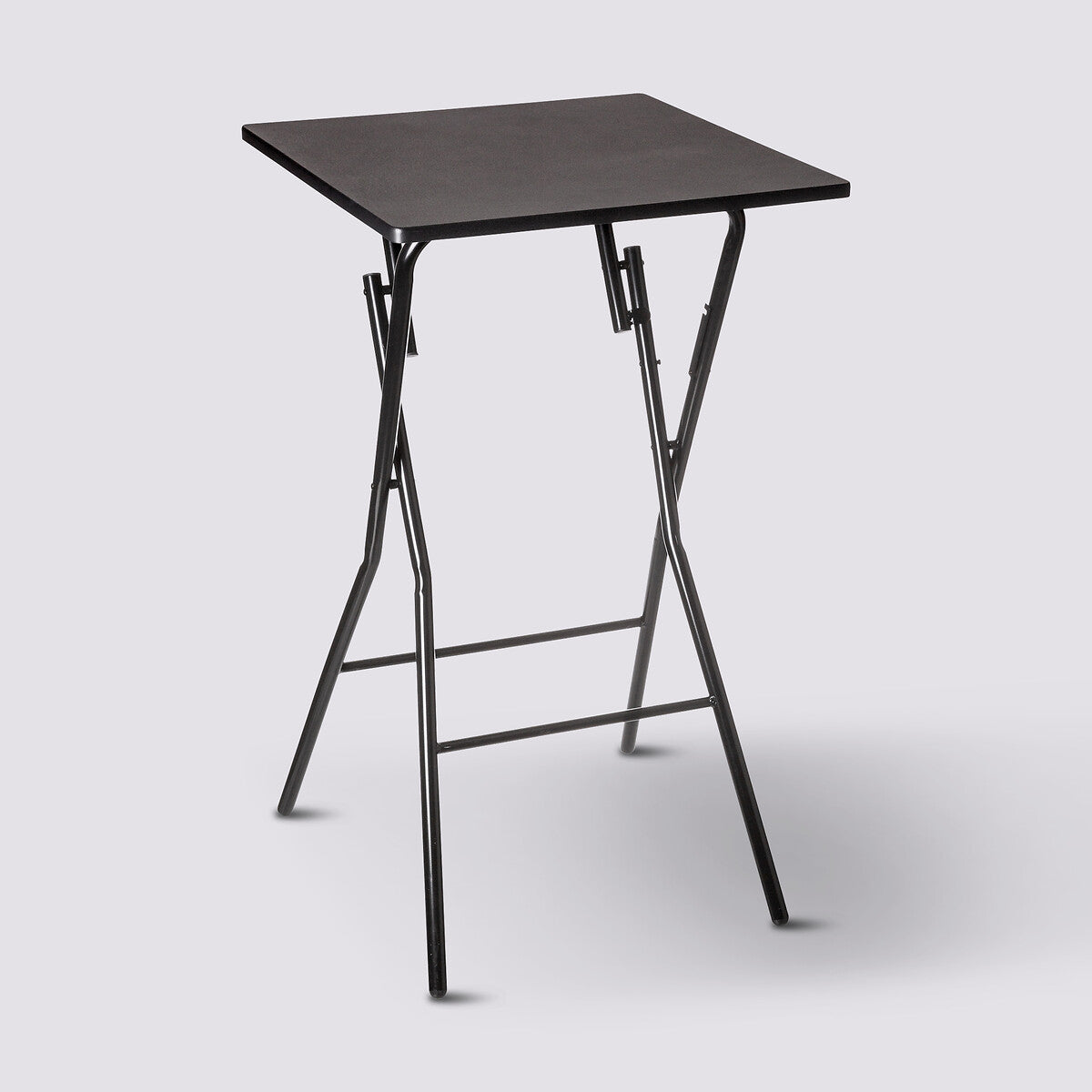 Table de bar pliante 2 places 60 x 60 cm noir