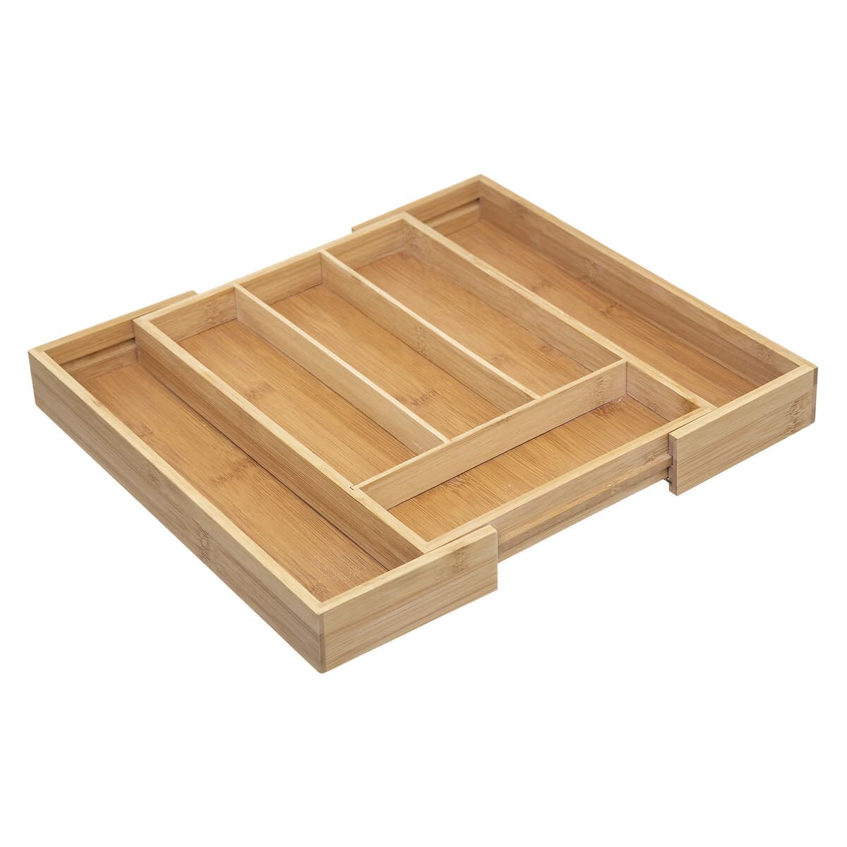 Range couverts extensible 6 compartiments bambou