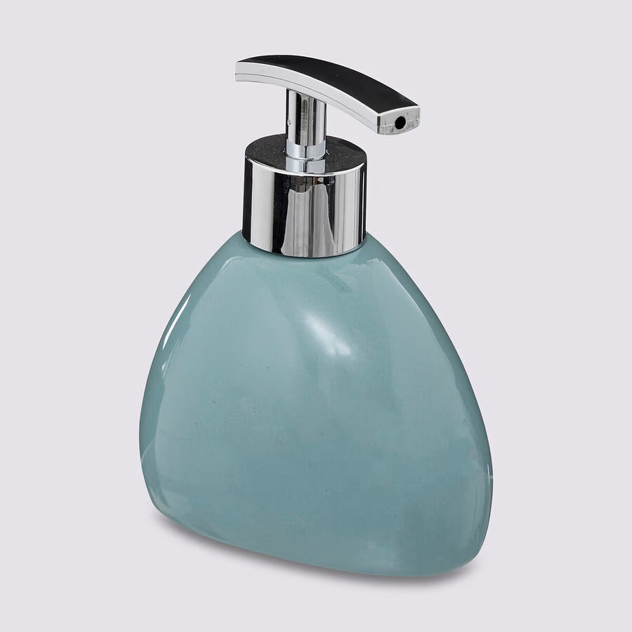 Distributeur de savon bleu clair en céramique