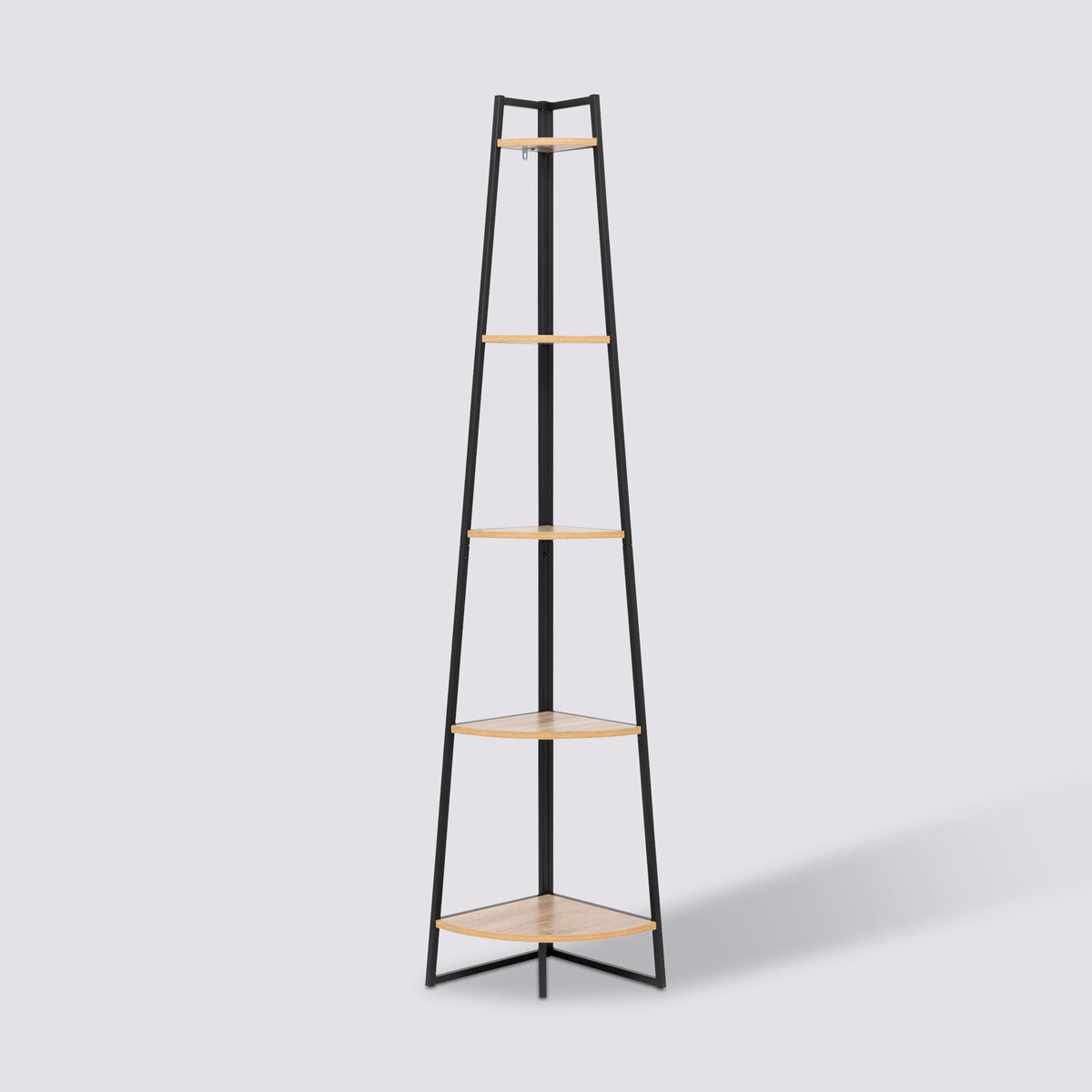Étagère d'angle effet chêne clair L35 x H180 cm
