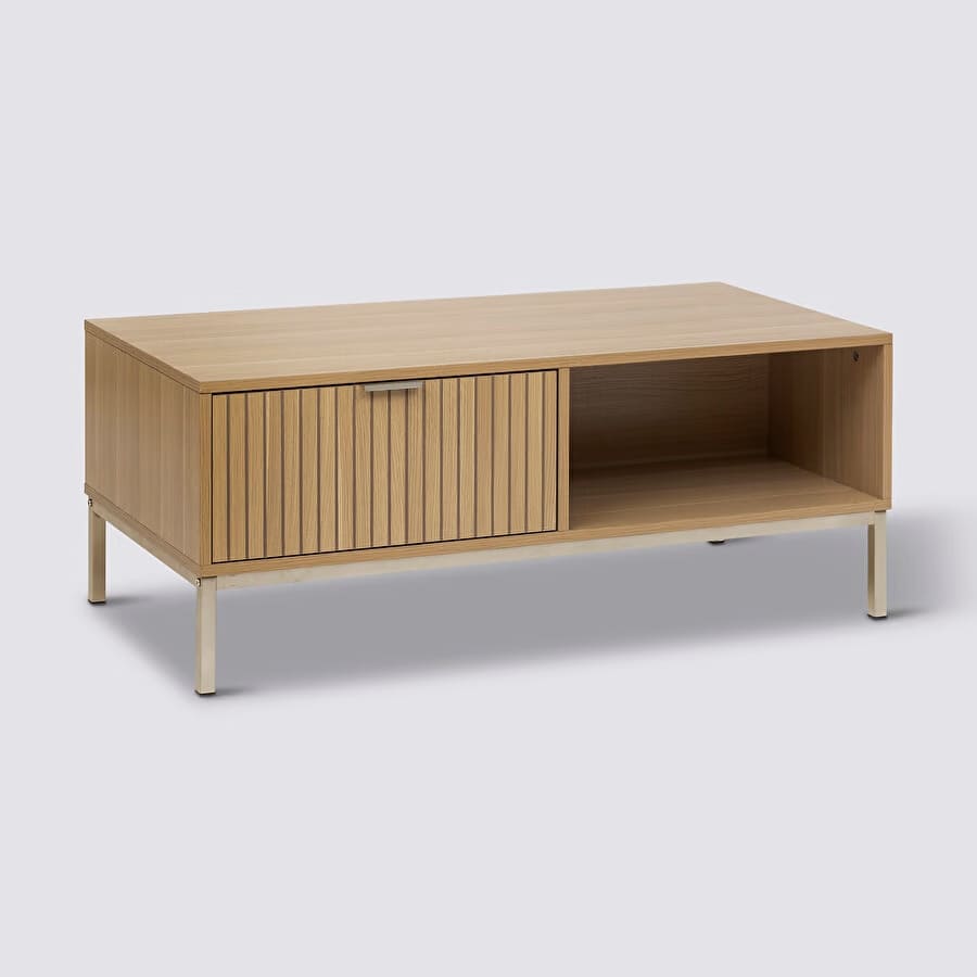 Table basse en bois avec 1 tiroir