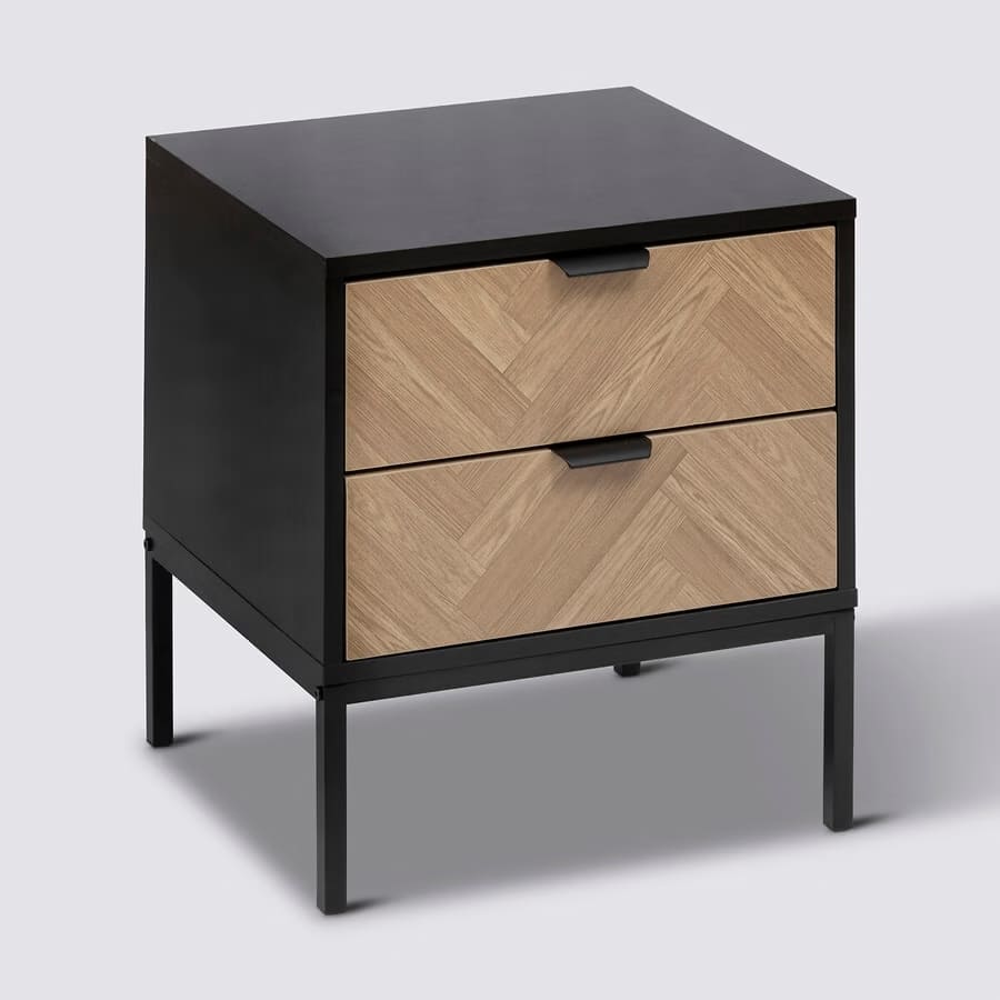 Chevet en bois 2 tiroirs