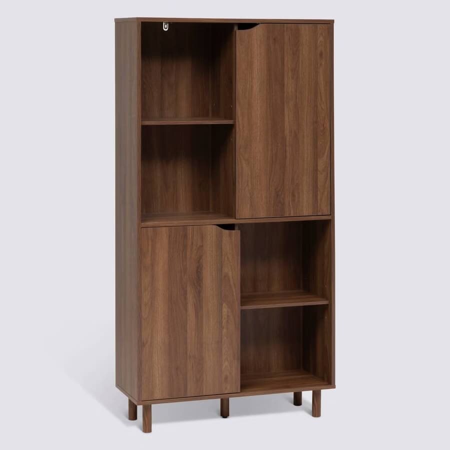 Etagère bibliothèque en bois foncé H160