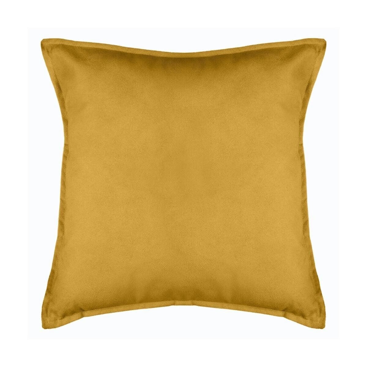 Coussin en velours tressé ocre 45x45