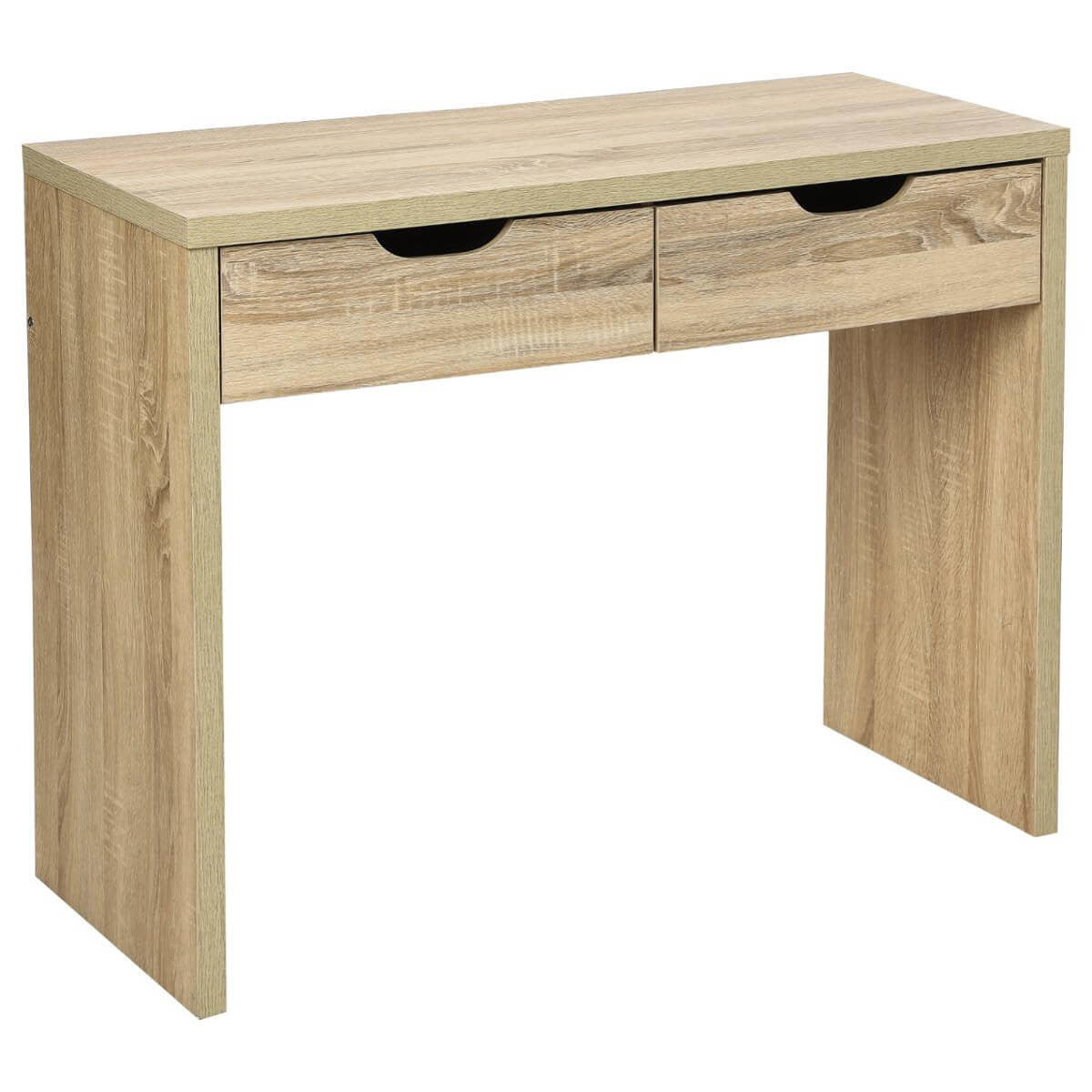Bureau en bois 2 tiroirs 100x40x80