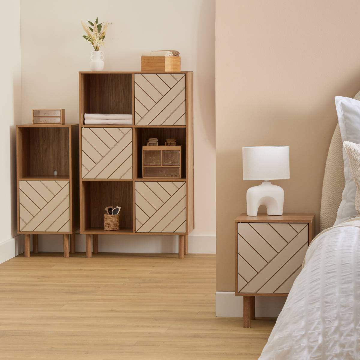 Étagère 1 case haut 49,4 cm effet bois