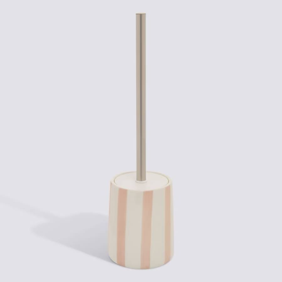 Brosse WC rose en céramique