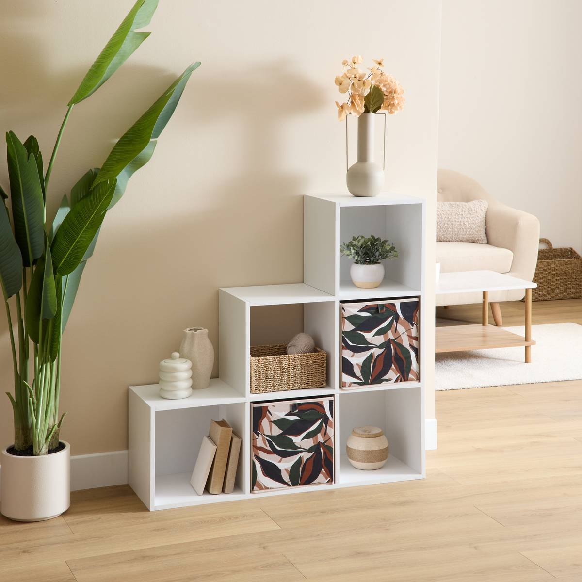 Étagère escalier 102 x 32 x 102 cm blanc