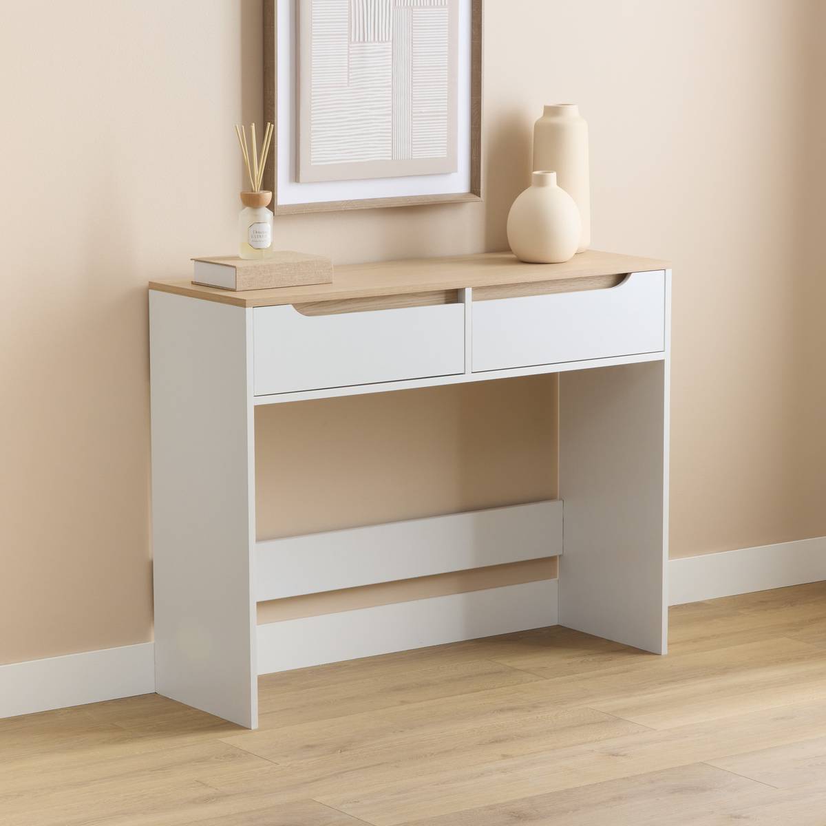 Console long 100 cm blanc