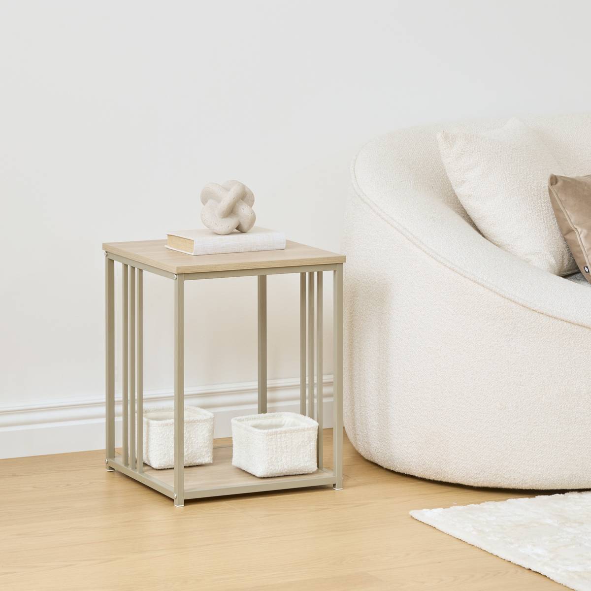 Table de chevet haut 50 cm sable