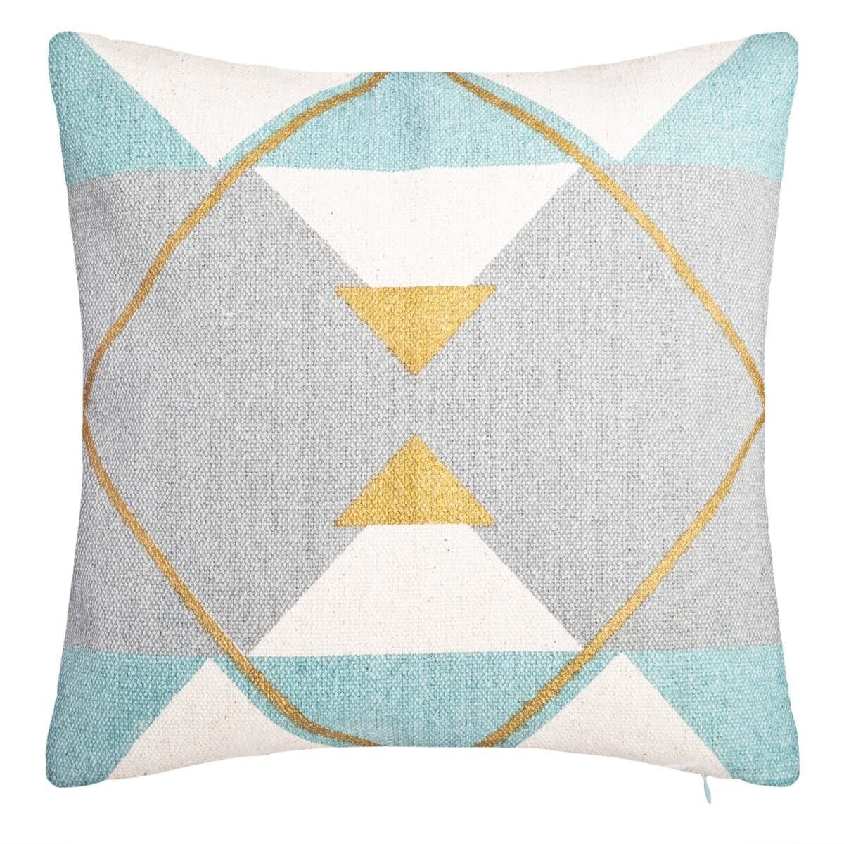 Coussin en tissus bleu 40x40
