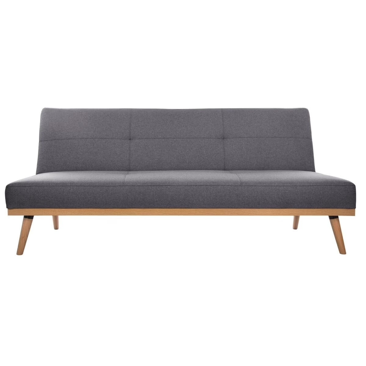 Canapé 3 places convertible en tissus gris
