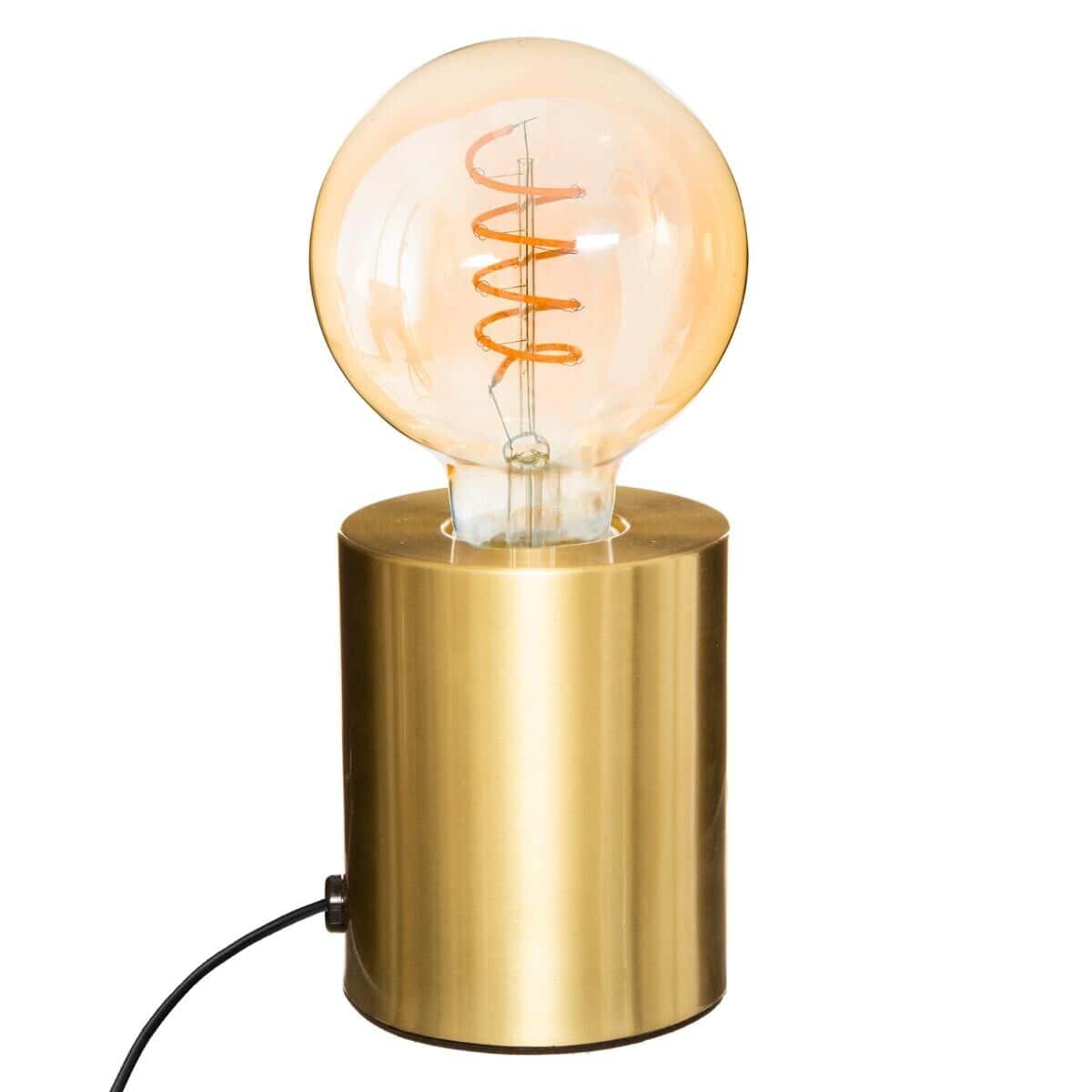 Lampe en métal doré