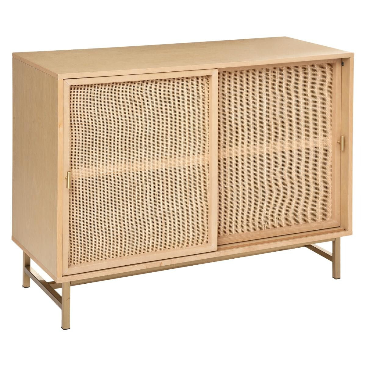 Buffet en métal et cannage 100×80