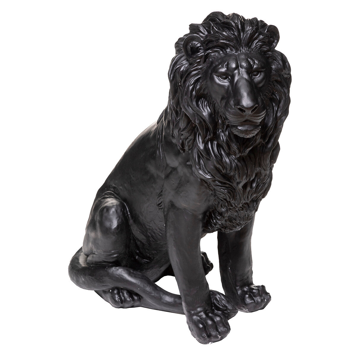 Statue lion d'extérieur H80 cm noir