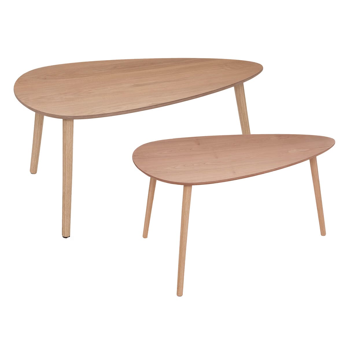 Lot de 2 tables basses en bois