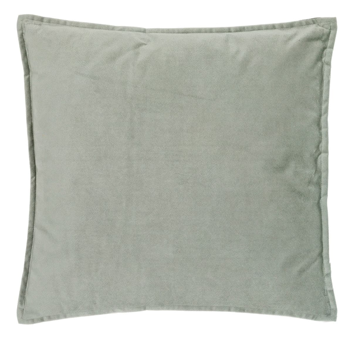 Coussin en velours tressé céladon 45x45