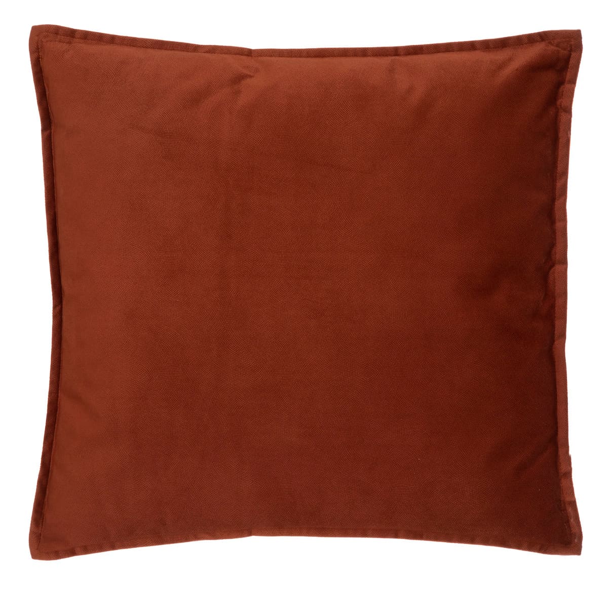Coussin en velours tressé terracotta 45x45