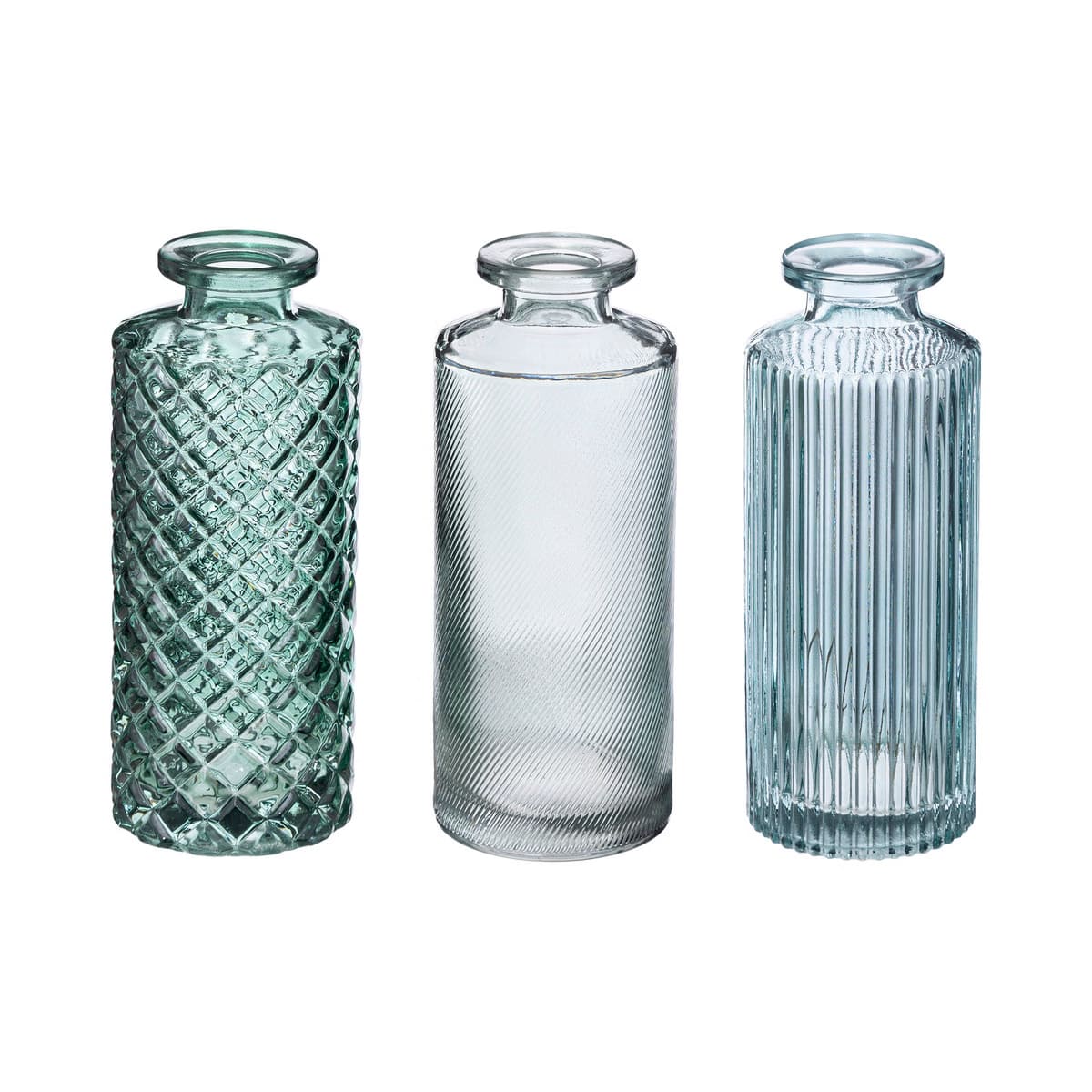 Lot de 3 vases bouteilles H14