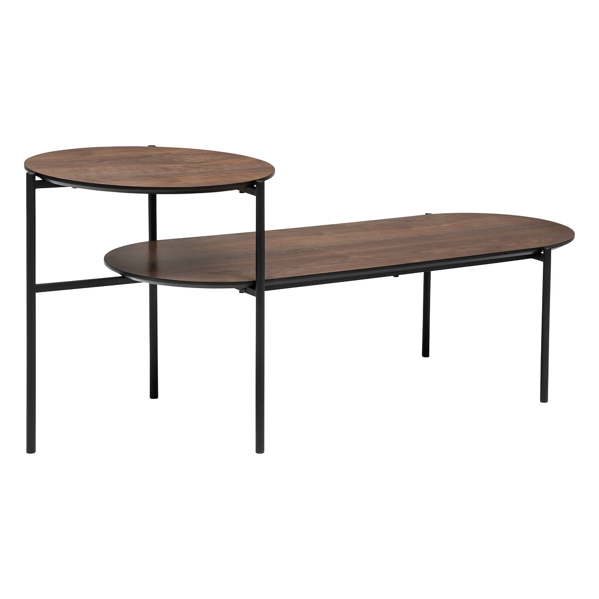 Table basse art déco en métal et bois