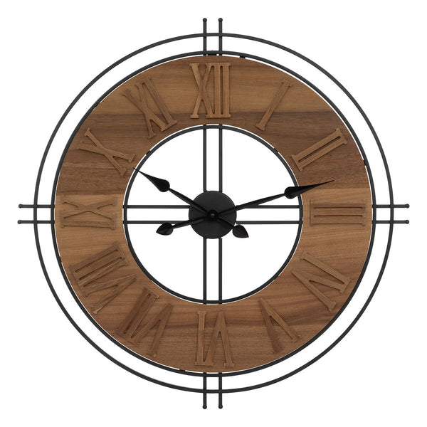 Horloge en bois et métal D65