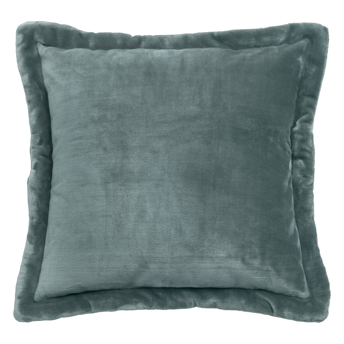 Coussin en velours bleu 55x55