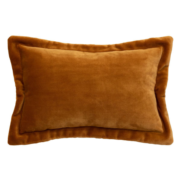 Coussin en velours ocre 40x60