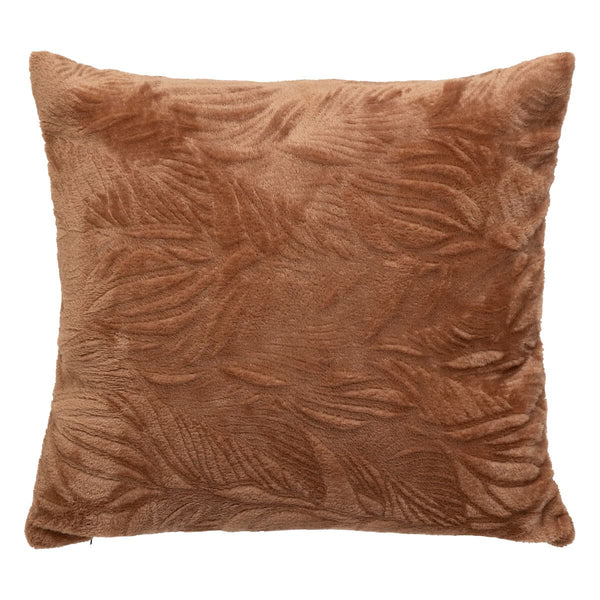 Coussin flanelle terracotta 40x40