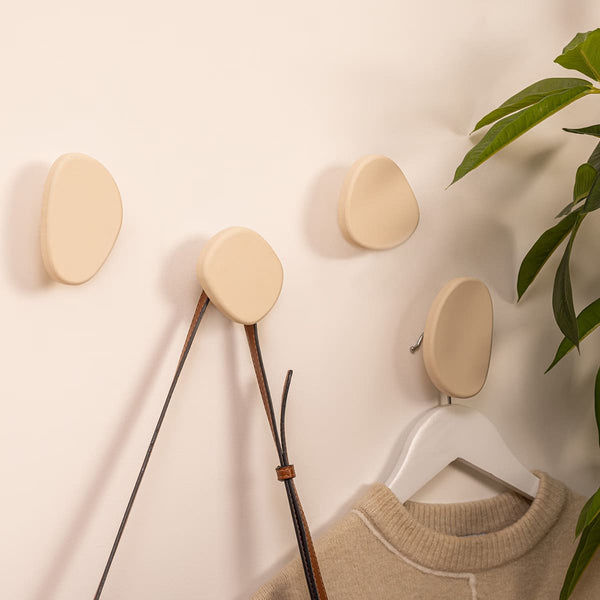 Lot de 4 patères blanche design