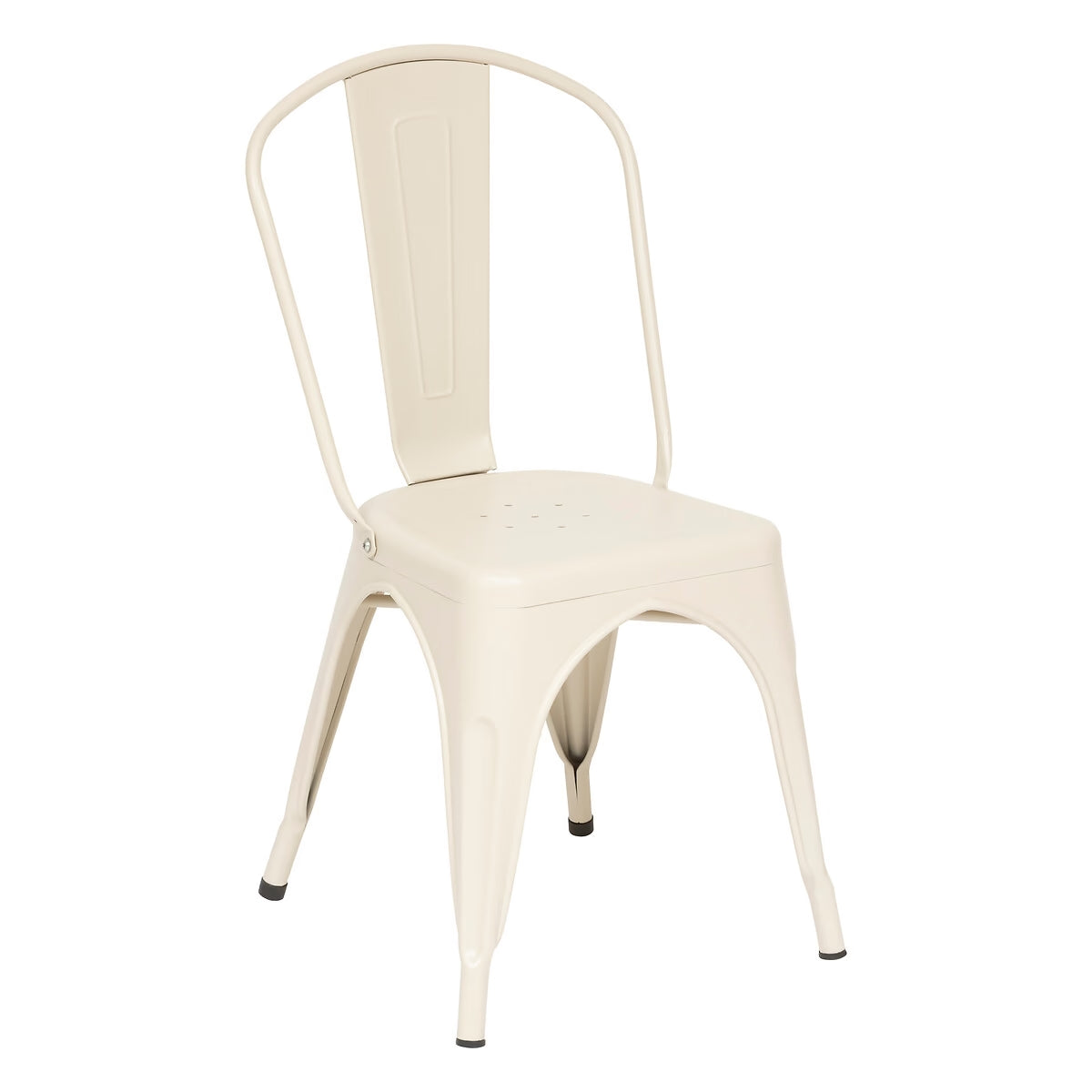 Chaise en métal crème
