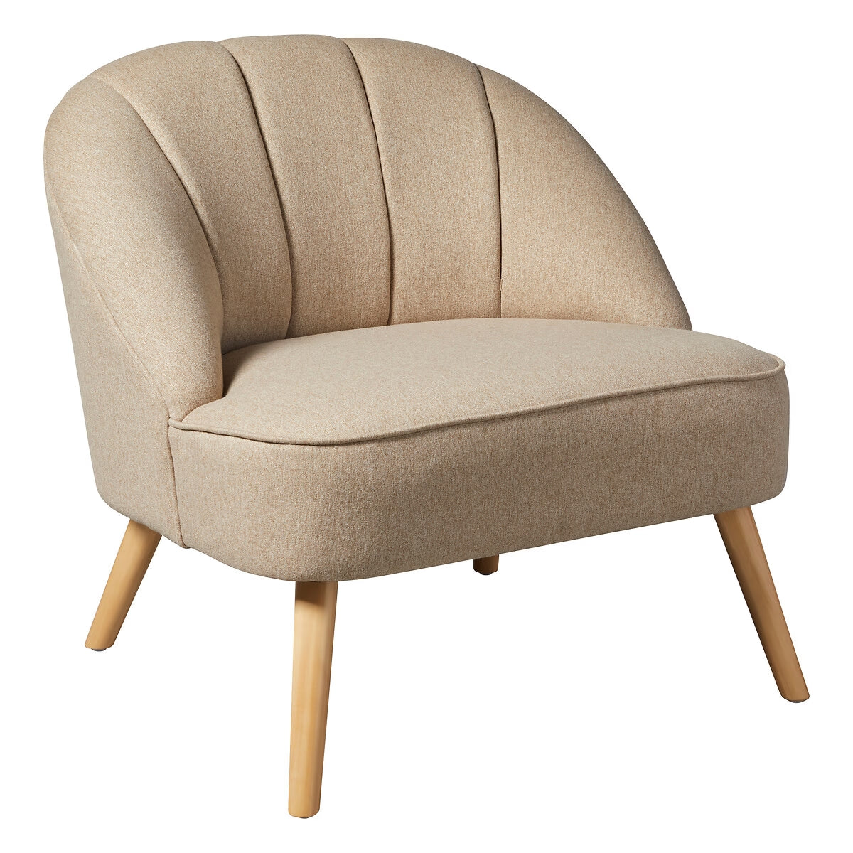 Fauteuil beige en tissus ultra confort