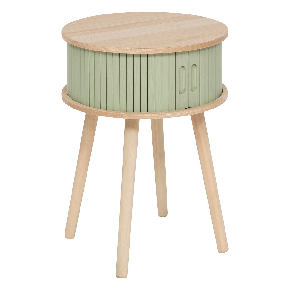 Chevet en bois vert 2 portes