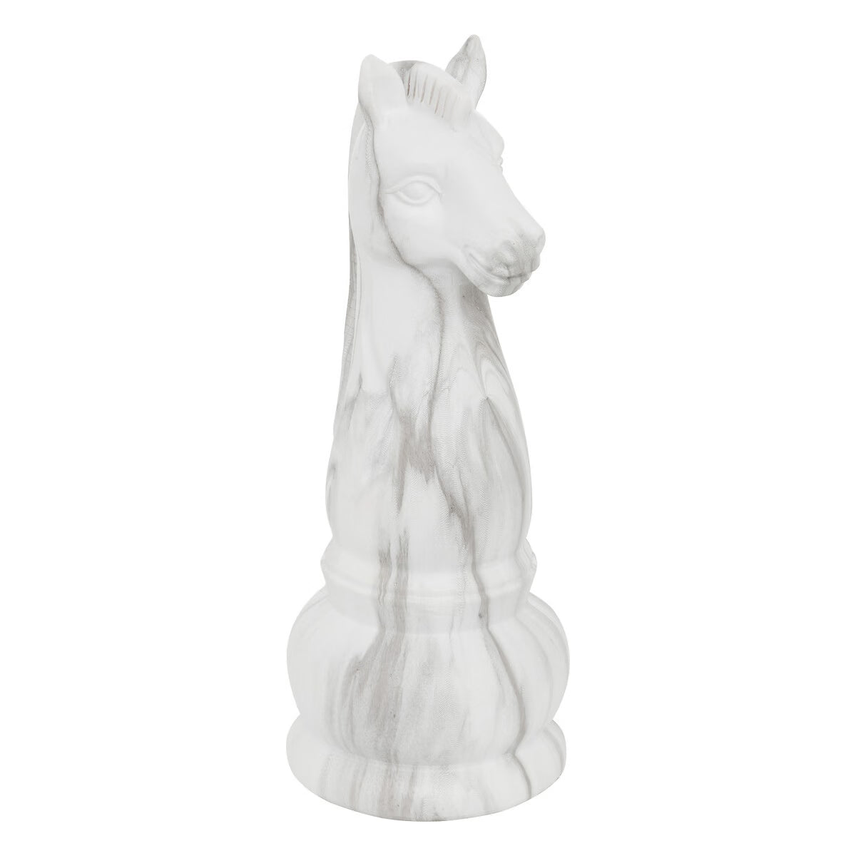 Piece echec blanc effet marbre H27