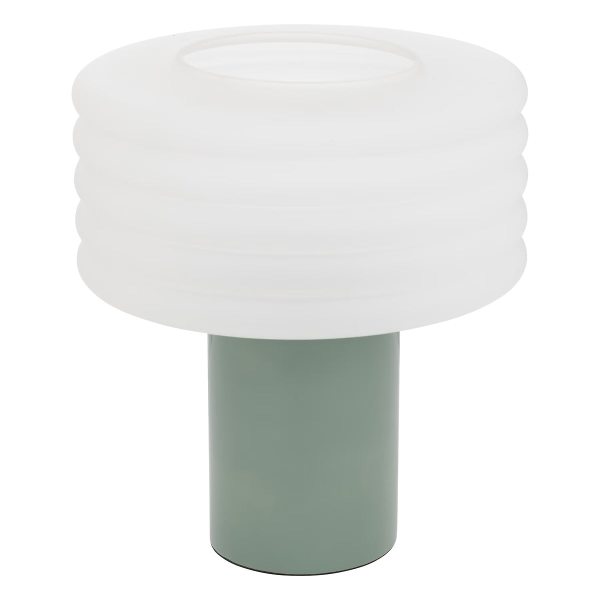 Lampe en céramique art déco verte H36