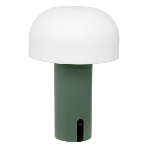 Lampe à poser champignon vert olive H22 usb