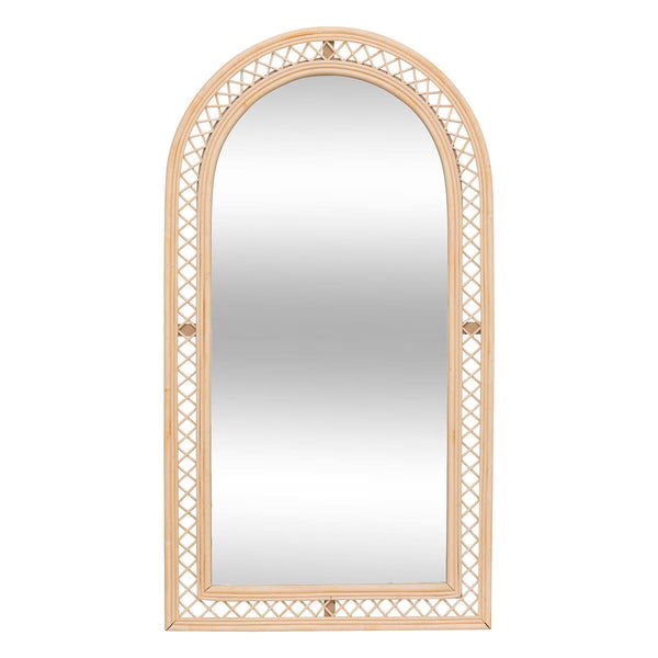 Miroir arche en rotin naturel H87