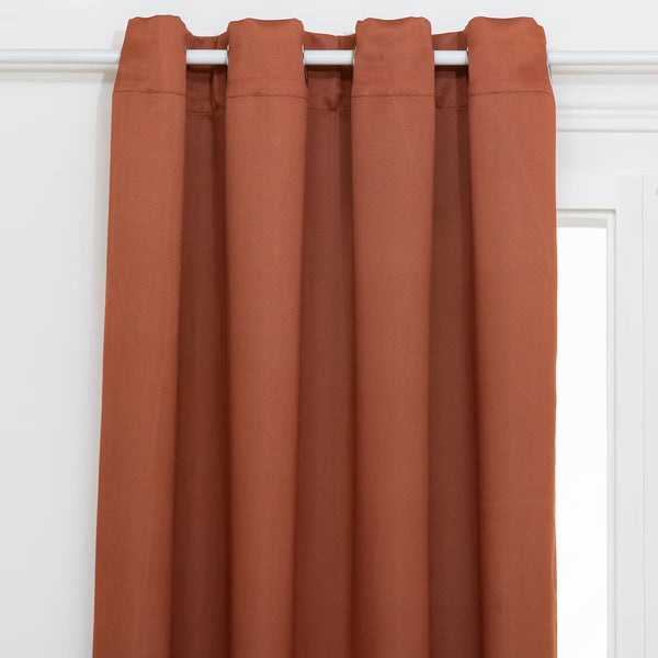 Rideau occultant terracotta - 140 x 260 cm (vendu par 1)