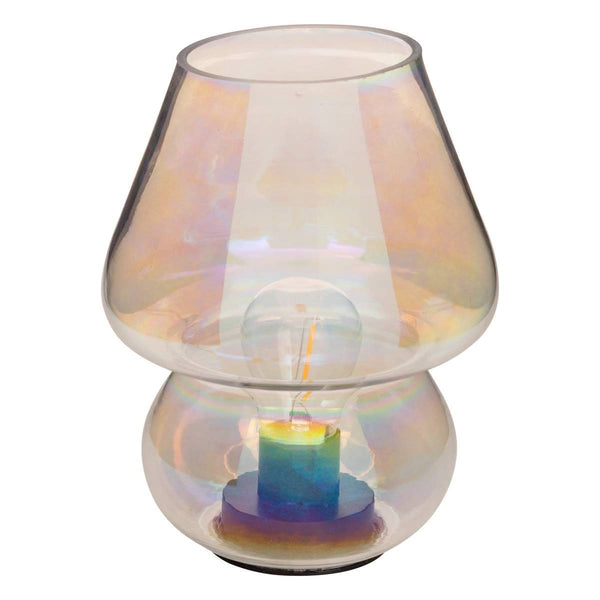Lampe déco à poser champignon led H19cm Transparent