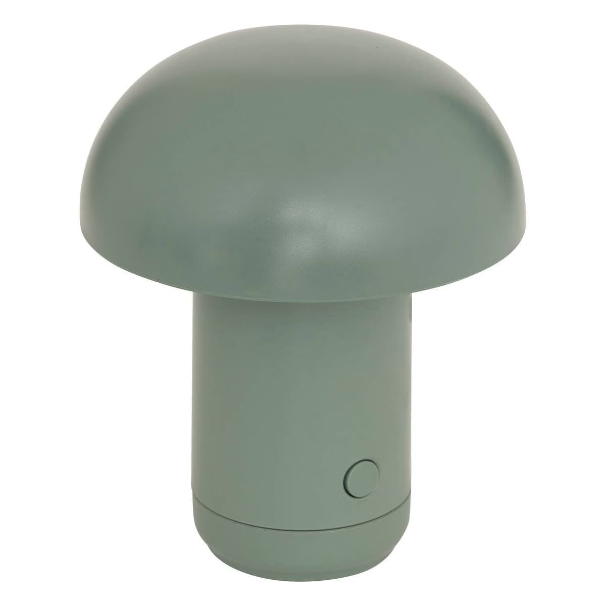 Petite lampe déco à poser champignon led H11cm vert