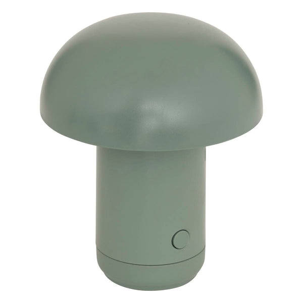 Petite lampe déco à poser champignon led H11cm vert