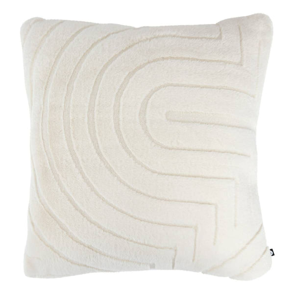 Coussin velours ivoire 45x45