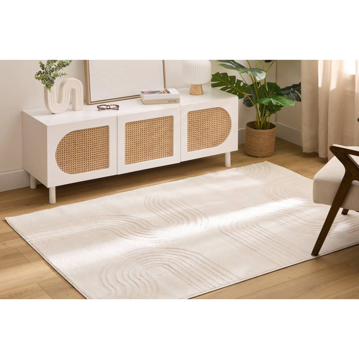 Tapis relief beige 150x200 (motif aléatoire)