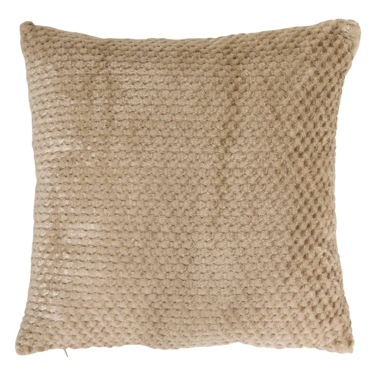 Coussin jacquard beige 40x40