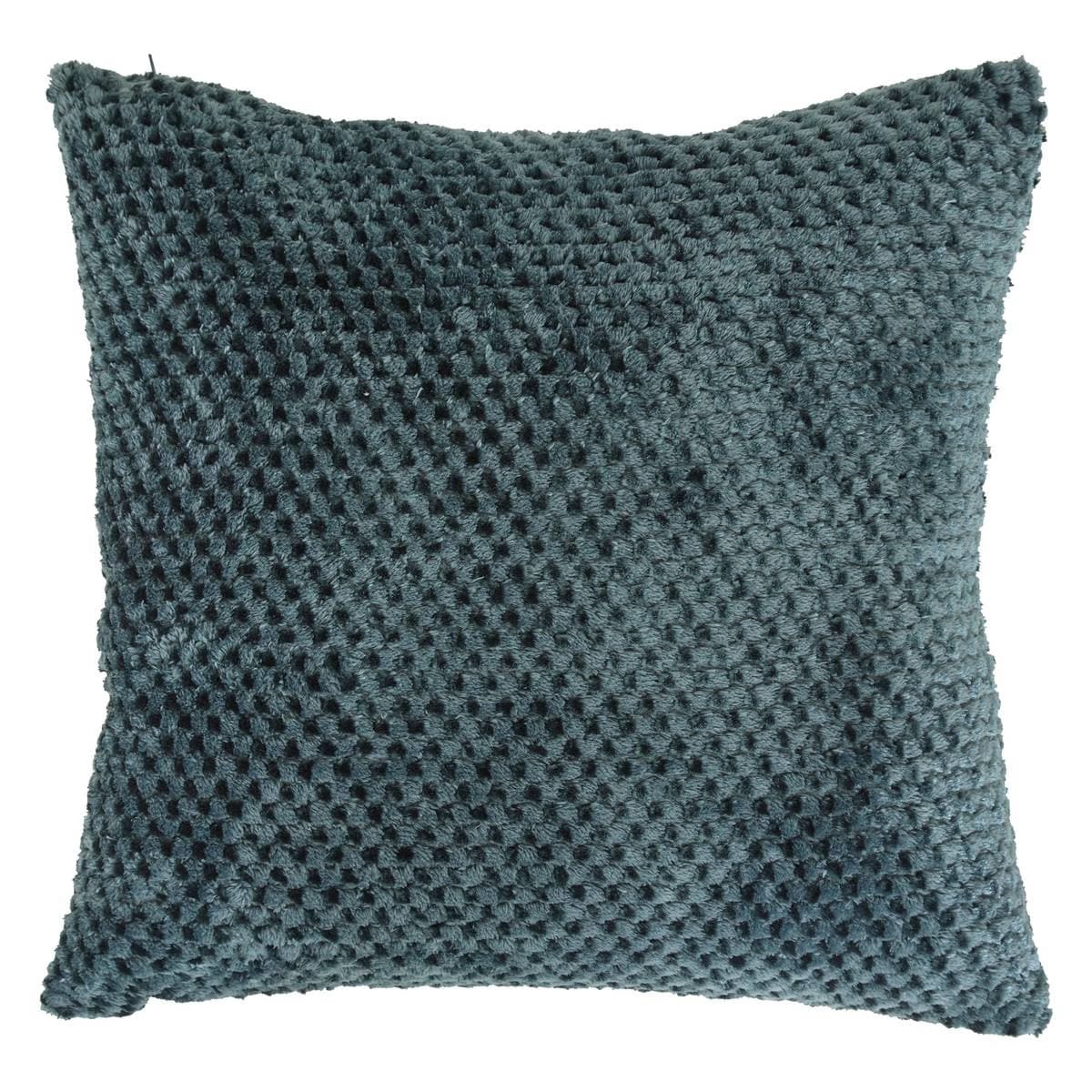 Coussin jacquard bleu 40x40