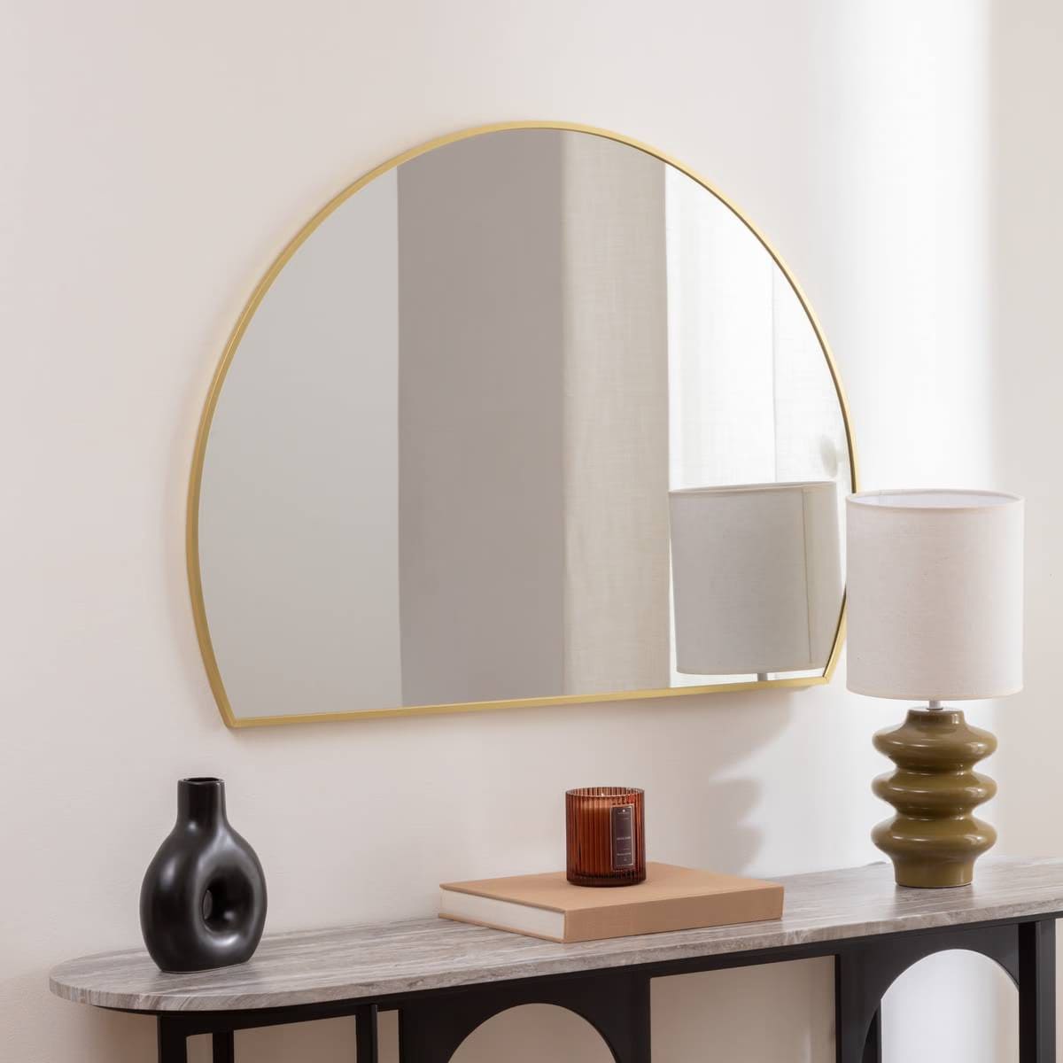 Miroir en métal 90x65cm doré