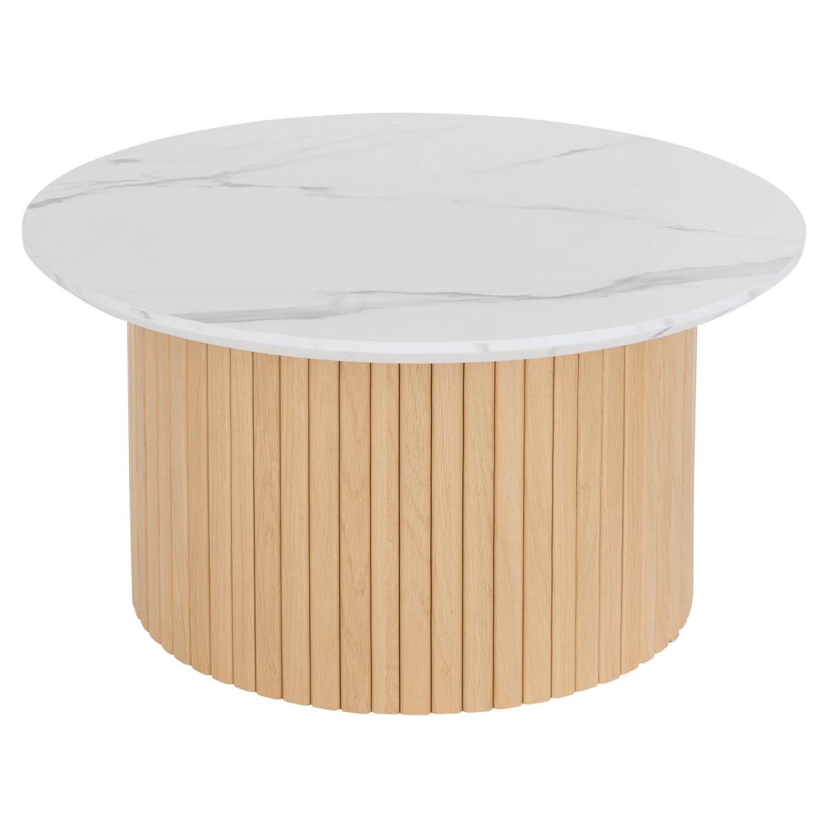 Table basse en bois effet marbre D70