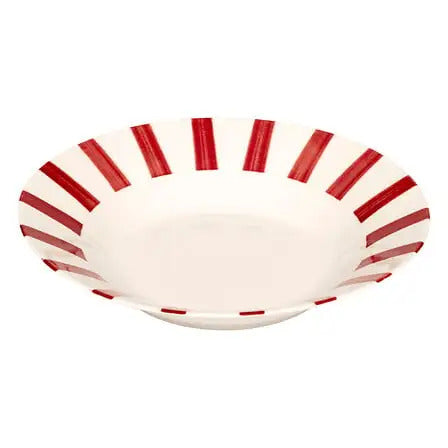 Assiette creuse en céramique D19 rouge